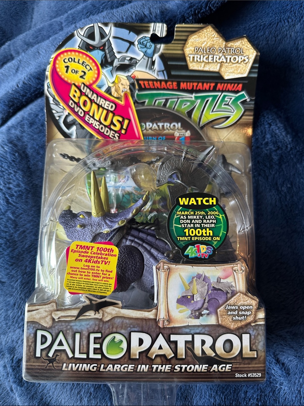 Teenage Mutant Ninja Turtles Paleo Patrol Triceratops Figure - Playmates NIB